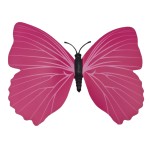 Set of 12 pieces 3D butterflies with magnet, house or event decorations, rose red color, A45